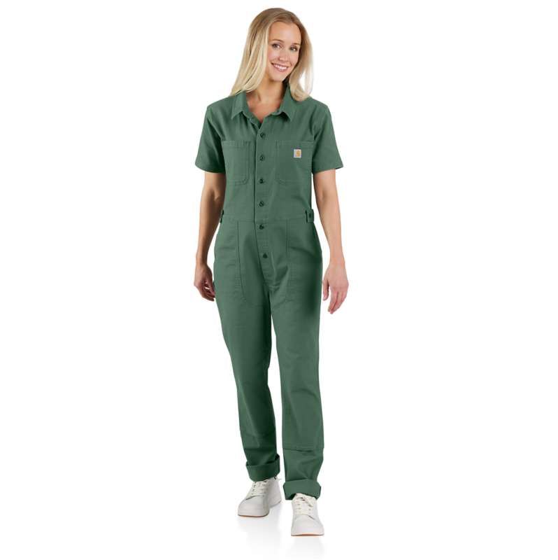 Carhartt  Frosted Balsam Women's Short-Sleeve Coverall - Relaxed Fit - Rugged Flex® - Canvas