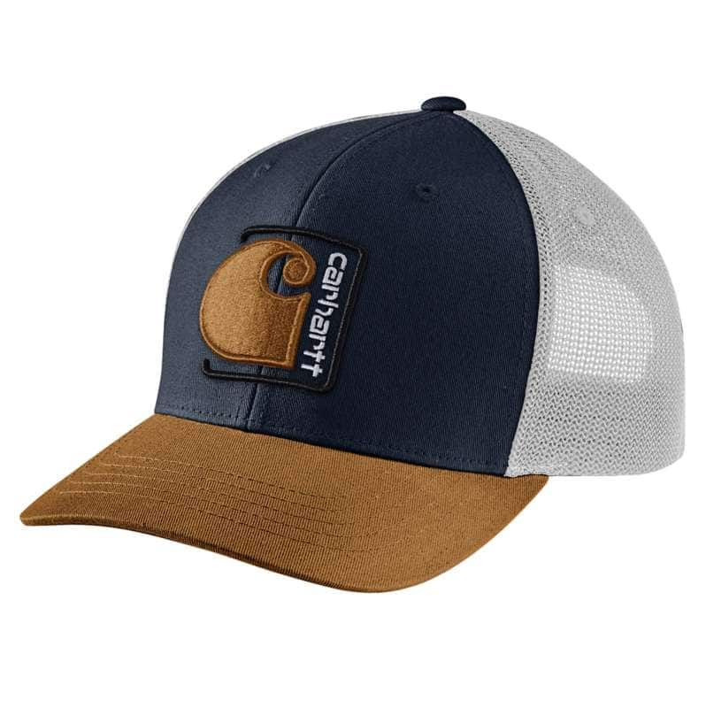 Carhartt  Navy Canvas Mesh-Back C Patch Cap