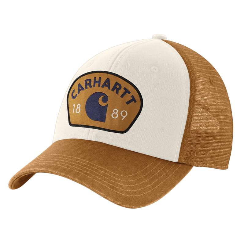 Carhartt  Carhartt Brown Canvas Mesh Back 1889 Patch Cap