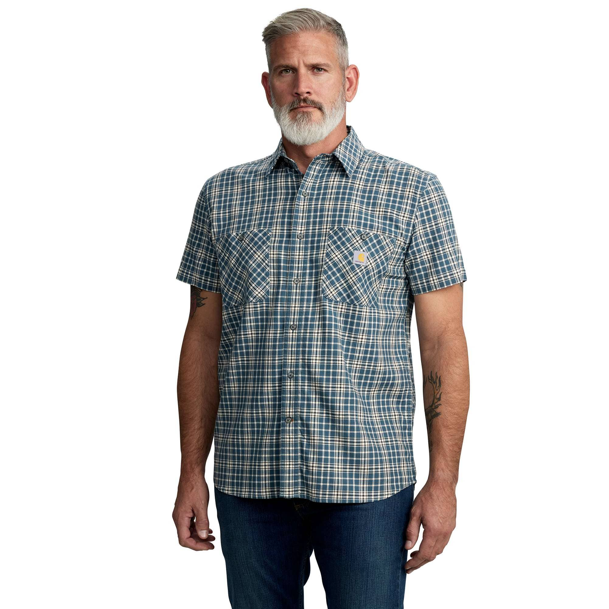 Additional thumbnail 1 of Rugged Flex® Relaxed Fit Lightweight Short-Sleeve Plaid Shirt
