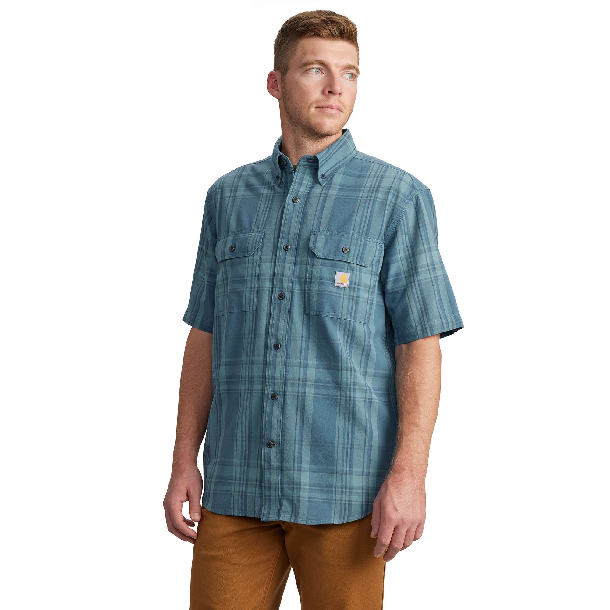 Additional thumbnail 2 of Loose Fit Midweight Short-Sleeve Plaid Shirt