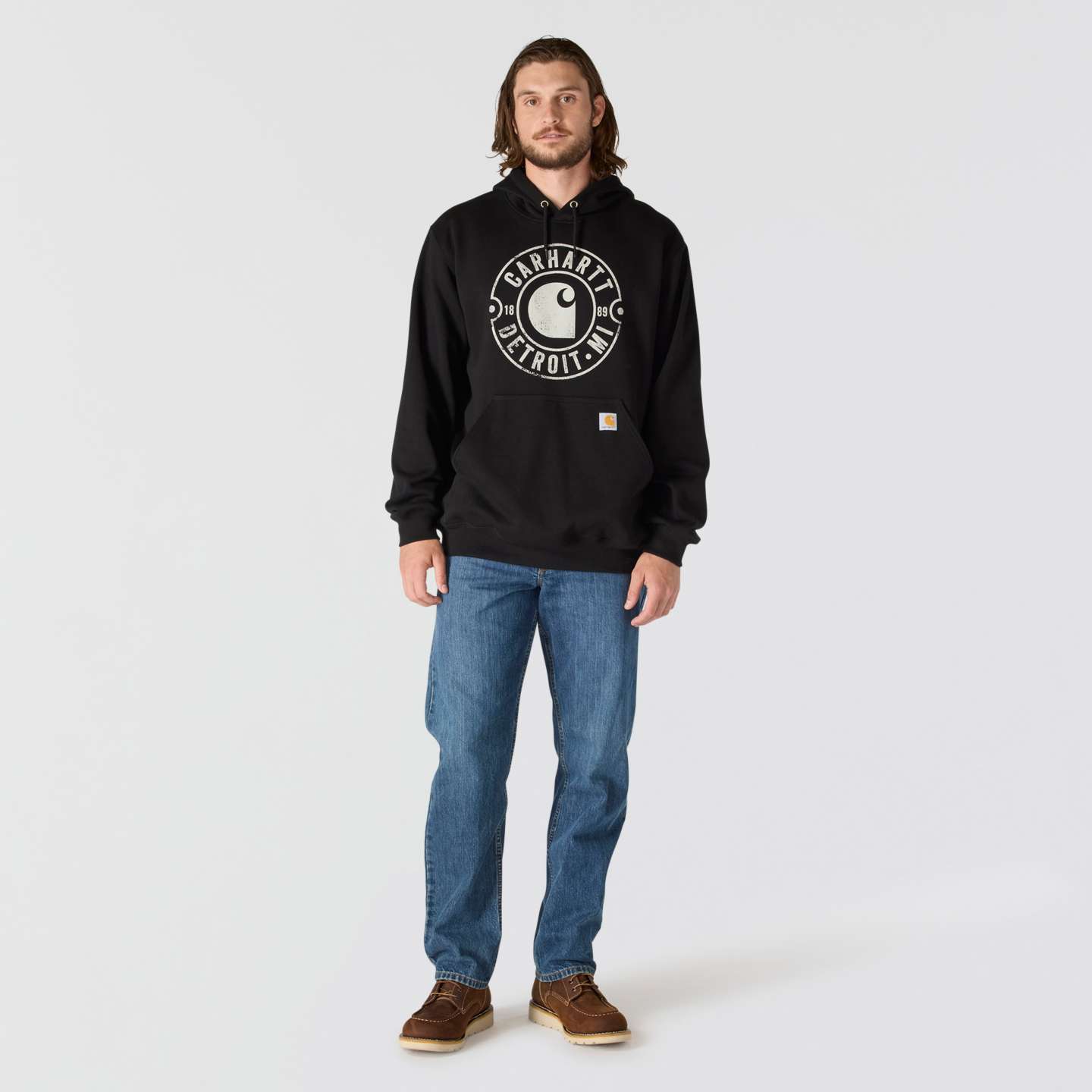 Мужской свитшот Carhartt Marquette Detroit, цвет: Чёрный — фото 3