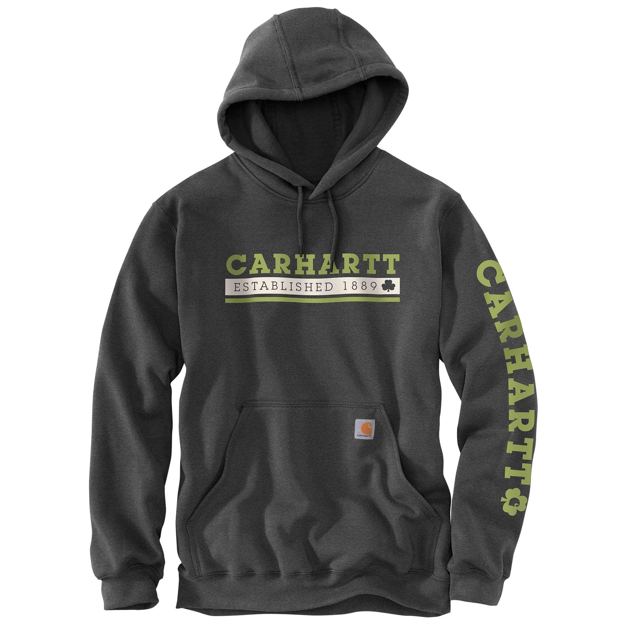 Additional thumbnail 1 of Loose Fit Midweight Hooded Shamrock Graphic Sweatshirt