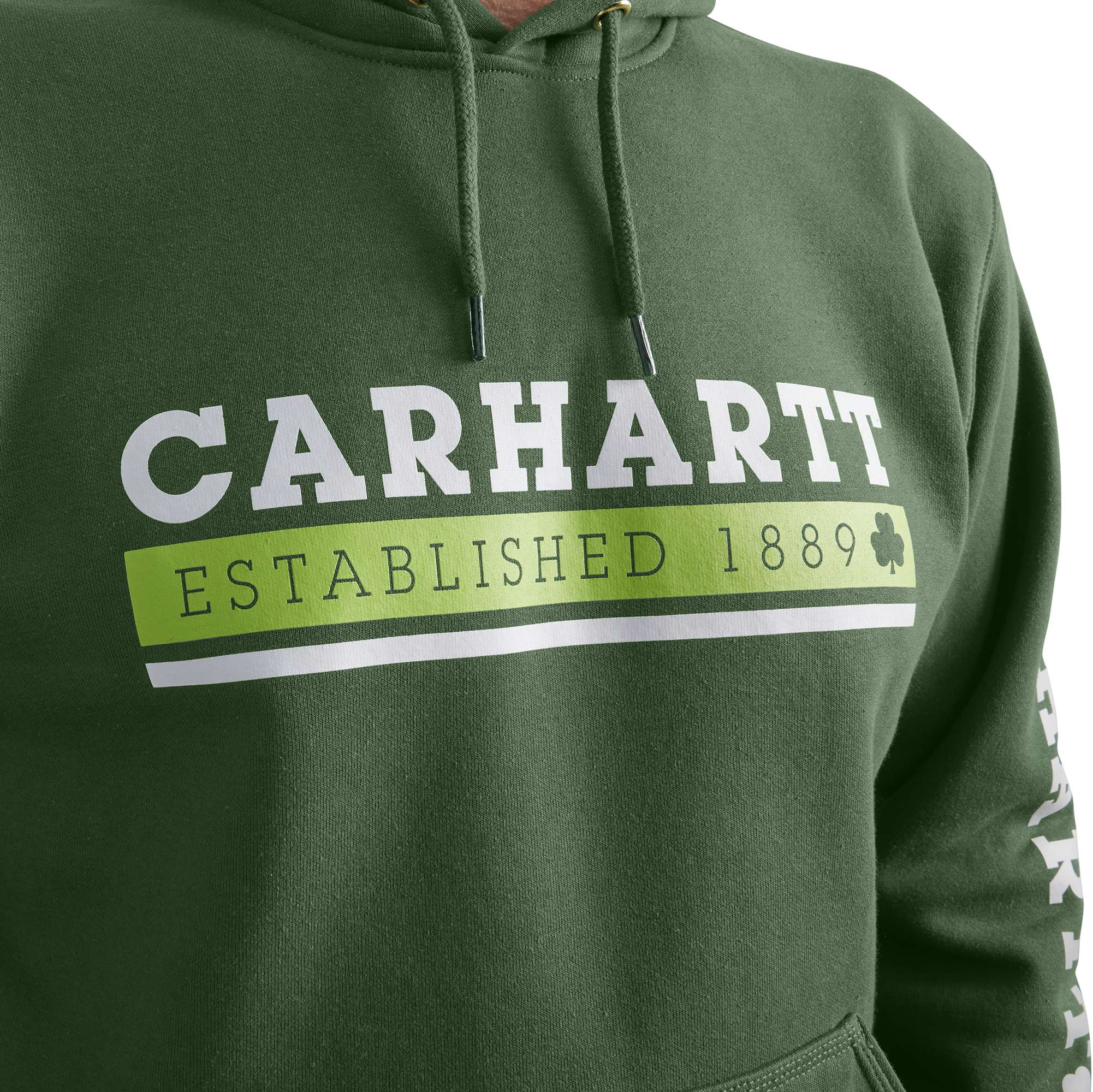 Additional thumbnail 3 of Loose Fit Midweight Hooded Shamrock Graphic Sweatshirt