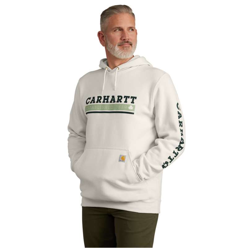 Carhartt  Malt Loose Fit Midweight Hooded Shamrock Graphic Sweatshirt