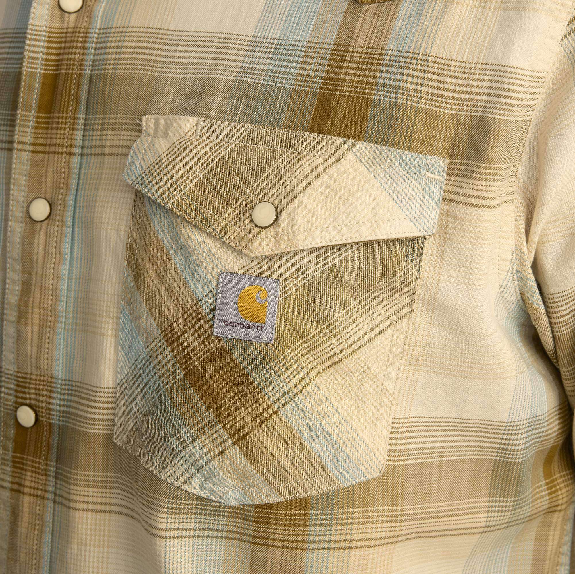 Additional thumbnail 3 of Montana Rugged Flex® Relaxed Fit Lightweight Long-Sleeve Snap-Front Plaid Shirt