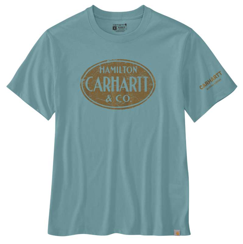 Carhartt  Summer Blue Relaxed Fit Lightweight Short-Sleeve Hamilton Graphic T-Shirt
