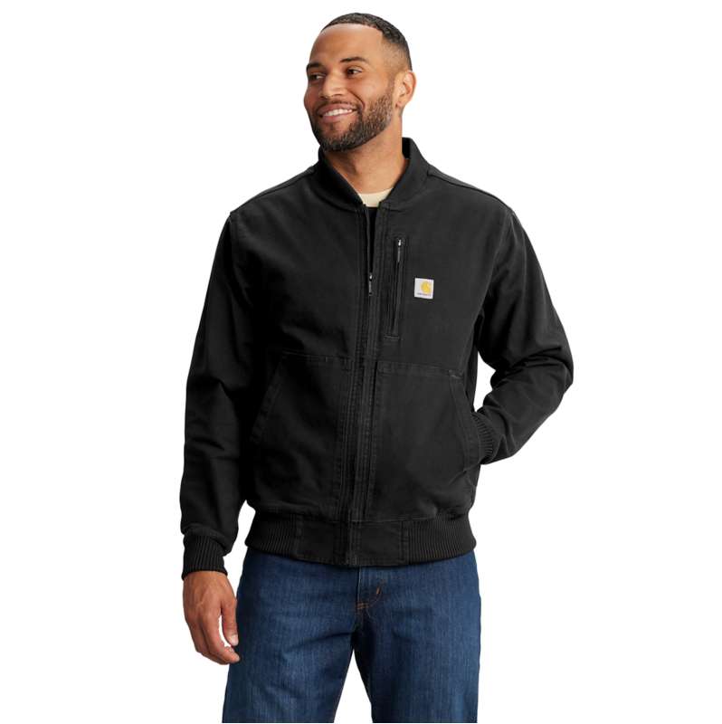 Carhartt  Black Rugged Flex® Duck Relaxed Fit Bomber Jacket