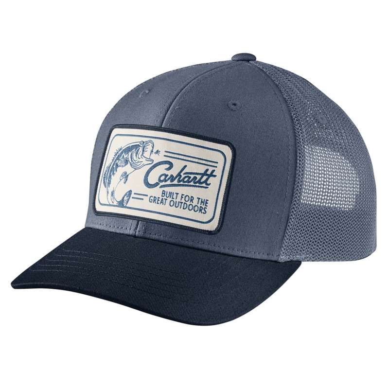 Carhartt  Bluestone Canvas Mesh-Back Fish Patch Cap