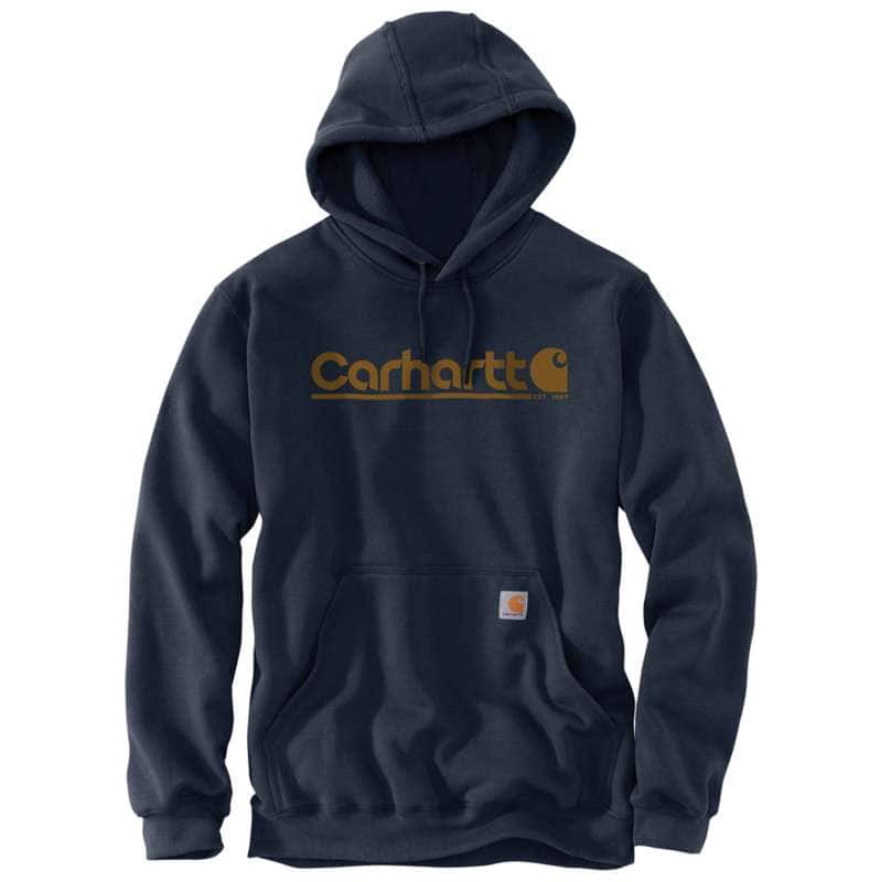 Carhartt  New Navy Rain Defender® Loose Fit Midweight Logo Graphic Sweatshirt