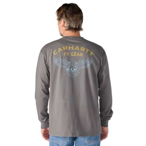 Мужские футболки Carhartt FR Force Irvine Loose LS Eagle T-Shirt