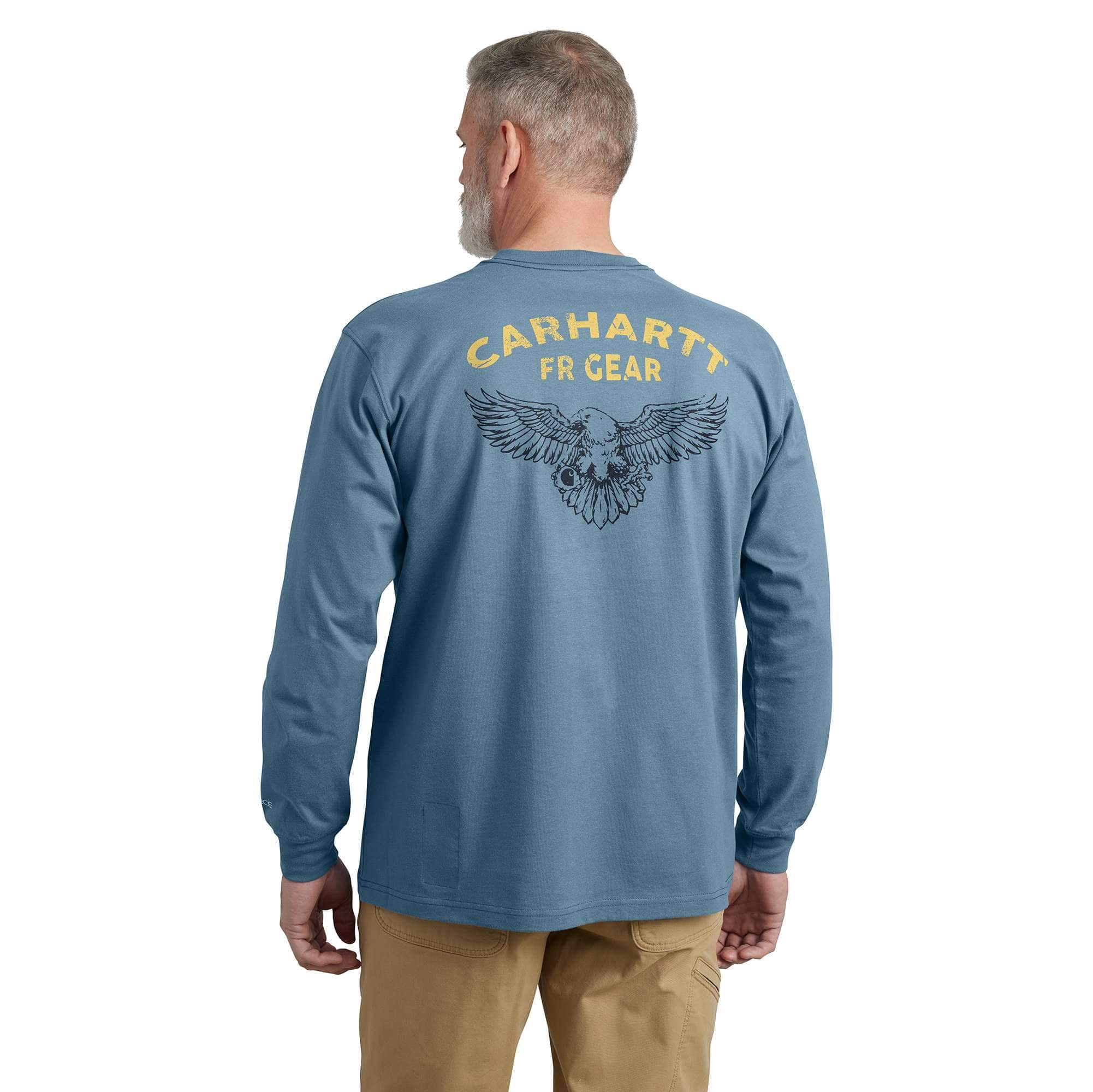 Additional thumbnail 1 of Flame Resistant Carhartt Force® Loose Fit Long-Sleeve Lightweight Eagle Graphic T-Shirt