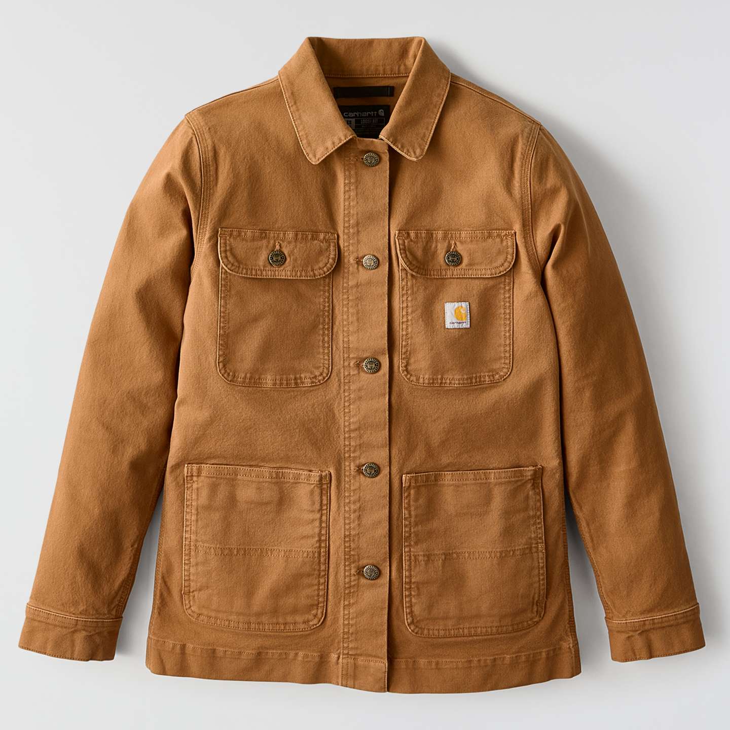 Женское пальто Carhartt Iconic Stretch Duck Chore, цвет: Коричневый — фото 6