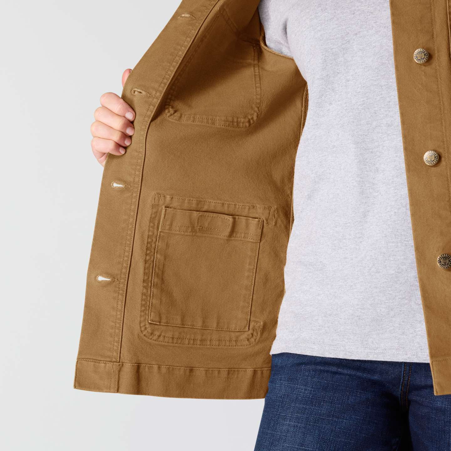Женское пальто Carhartt Iconic Stretch Duck Chore, цвет: Коричневый — фото 4