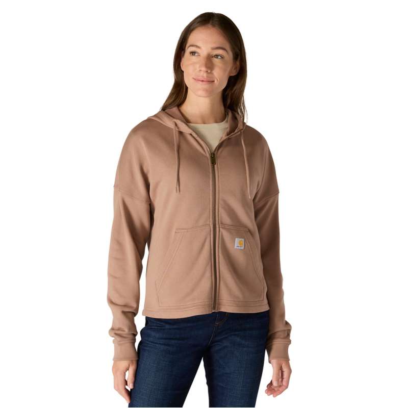 Carhartt  Soft Sepia Women's TENCEL™ Fiber Series Loose Fit Full-Zip Sweatshirt