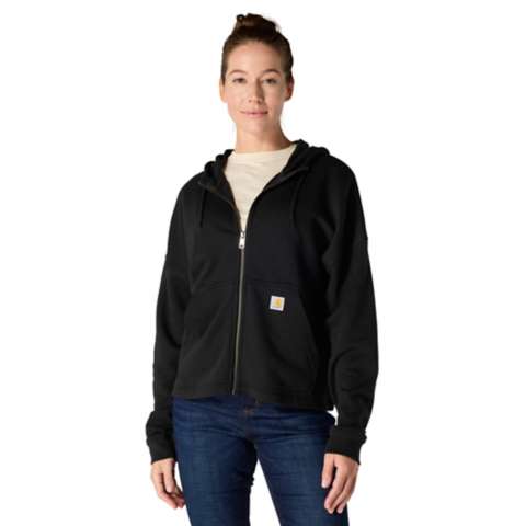Женский свитшот Carhartt Tencel™ Fiber Series Full-Zip, цвет: Чёрный