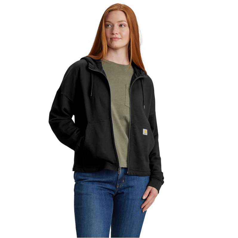 Carhartt  Black Women's TENCEL™ Fiber Series Loose Fit Full-Zip Sweatshirt