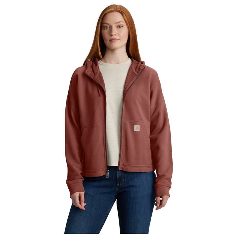 Carhartt  Barnwood Women's TENCEL™ Fiber Series Loose Fit Full-Zip Sweatshirt