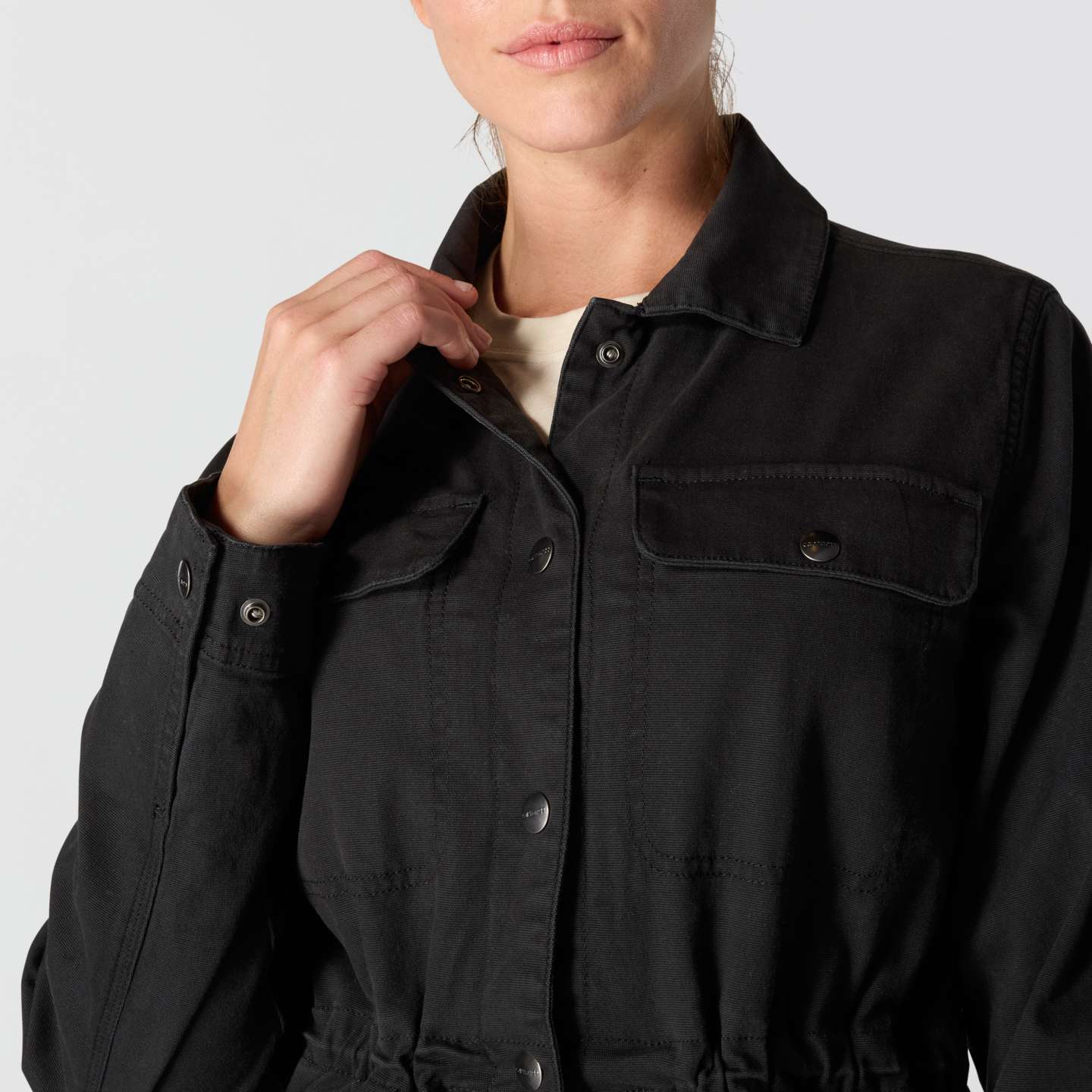 Женское пальто Carhartt Tencel™ Fiber Series Canvas, цвет: Чёрный — фото 3
