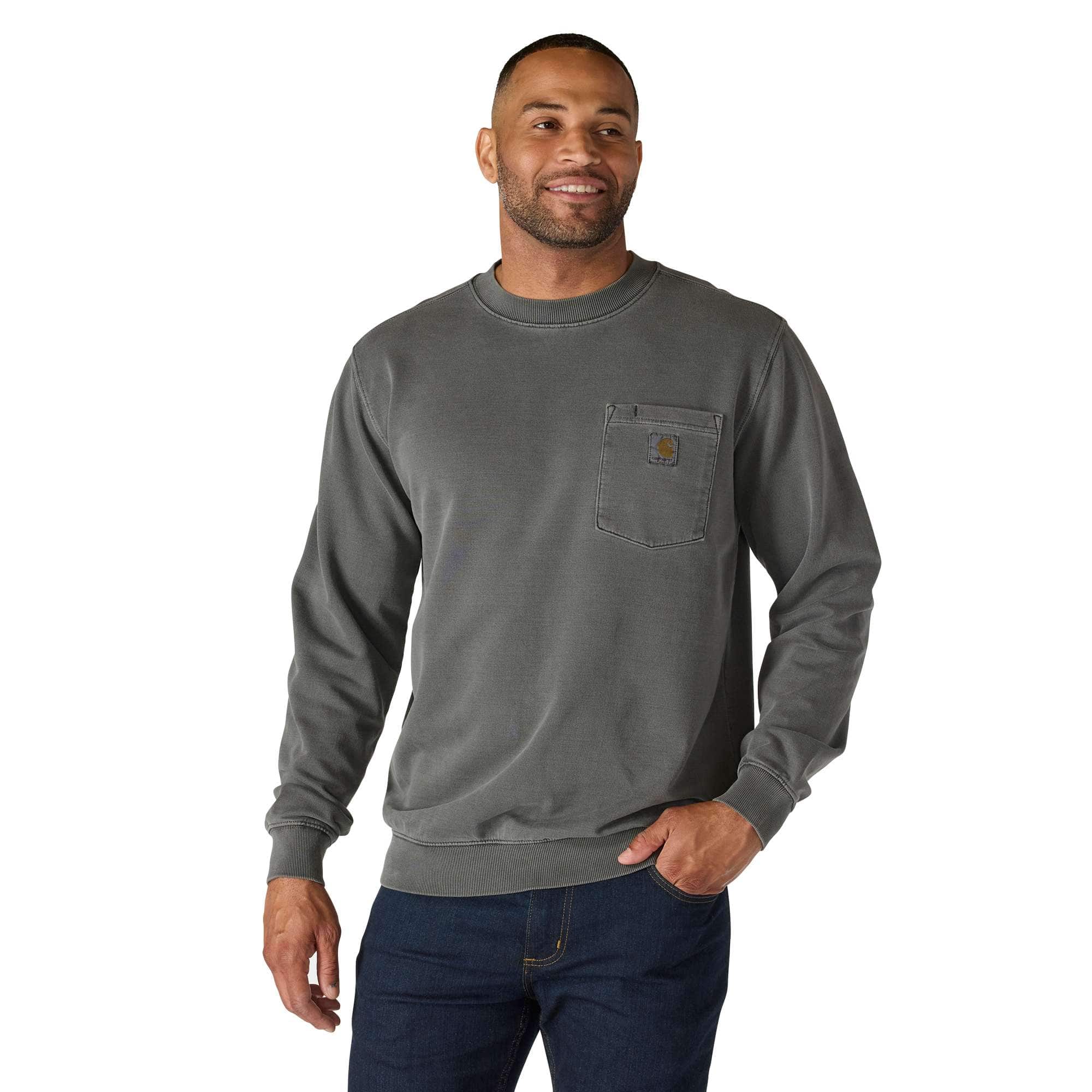Additional thumbnail 1 of Relaxed Fit Midweight Garment Dye French Terry Crewneck Pocket Sweatshirt