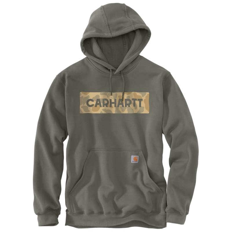 Carhartt  Dusty Olive Loose Fit Midweight Camo Logo Graphic Sweatshirt