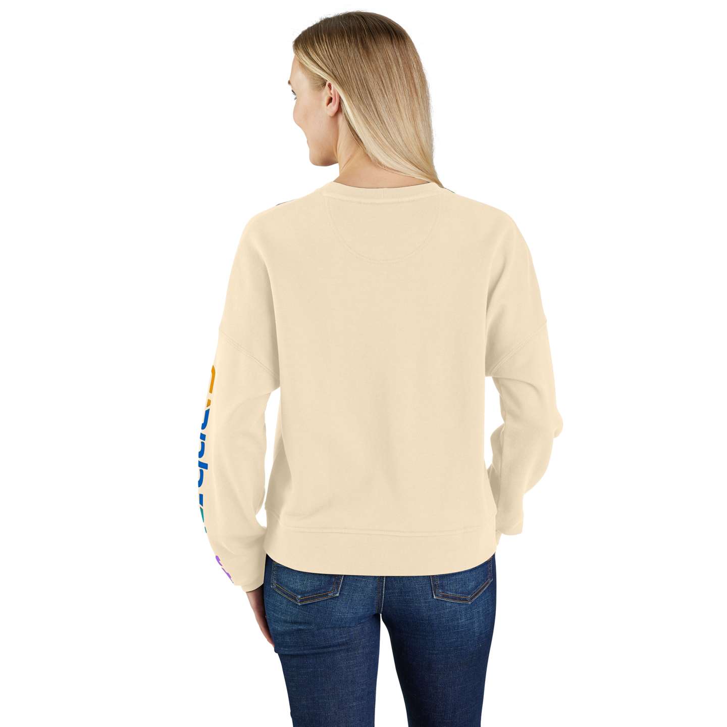 Женская толстовка Carhartt Tencel™ Fiber Series Loose Fit Sleeve Graphic, цвет: Овсяное молоко — фото 2