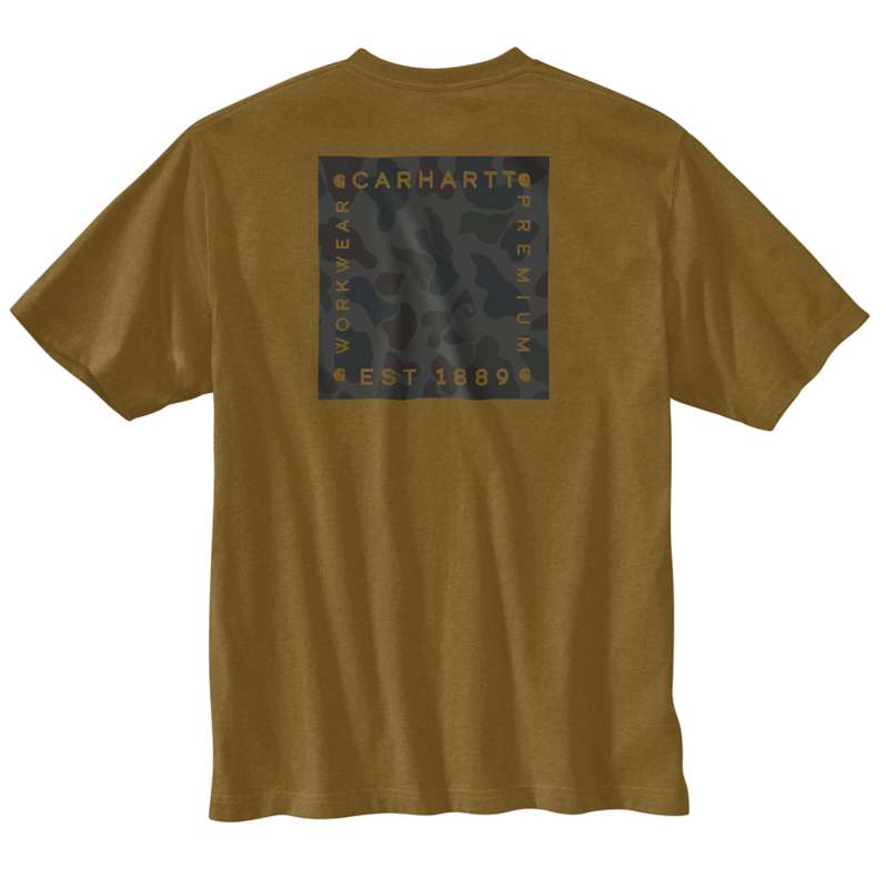 Carhartt  Golden Grass Heather Relaxed Fit Lightweight Short-Sleeve Camo Graphic T-Shirt