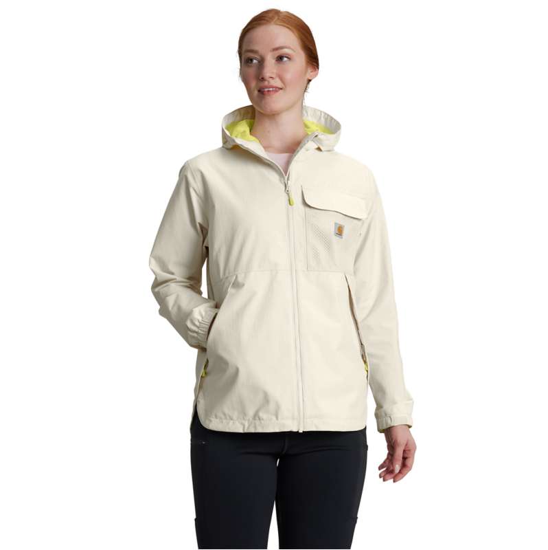 Carhartt  Chalk Women's Storm Defender® Loose Fit Lightweight Hooded Packable Jacket