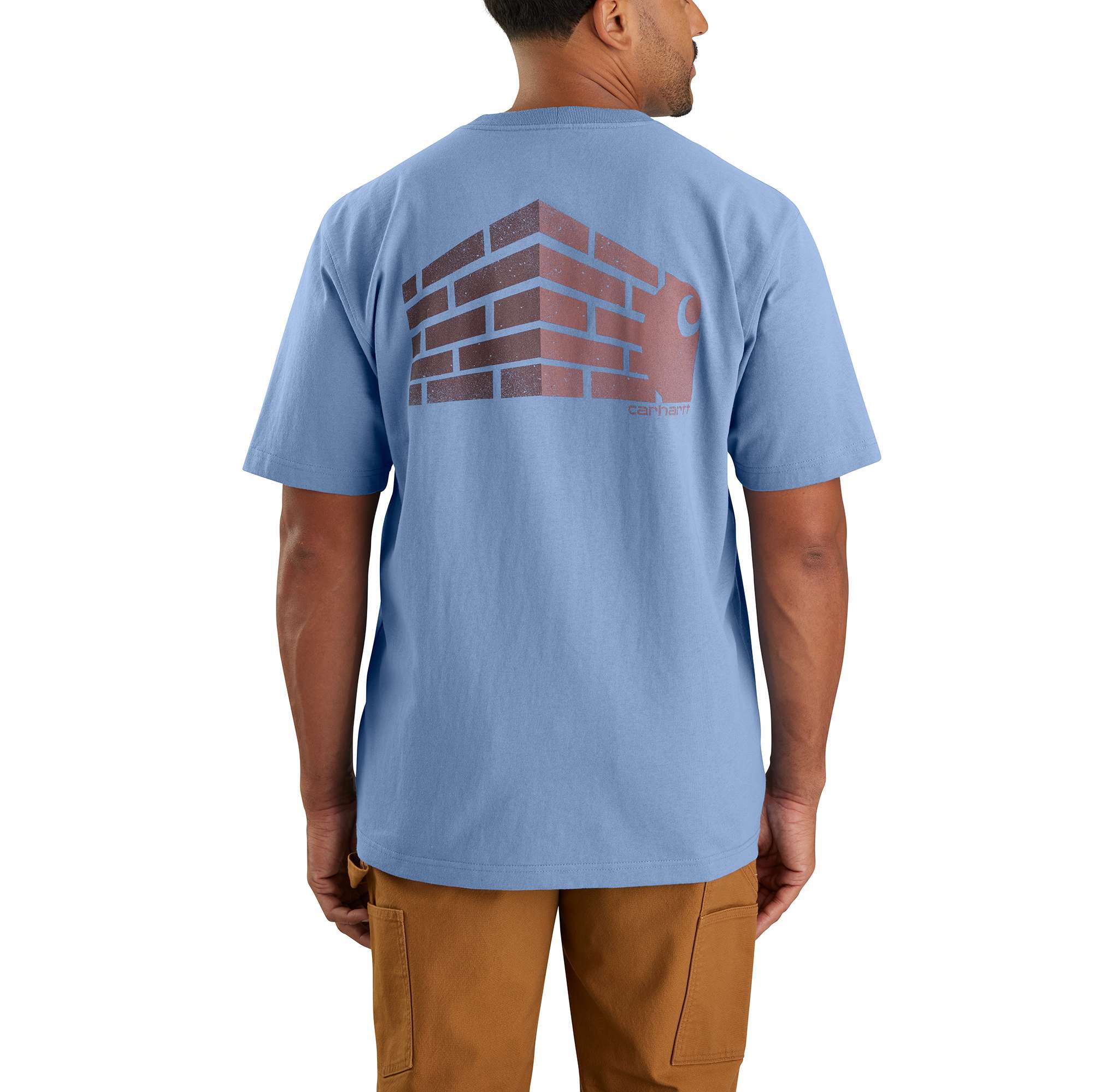 Carhartt Loose Fit Heavyweight Short-Sleeve Pocket Brick Graphic T-Shirt