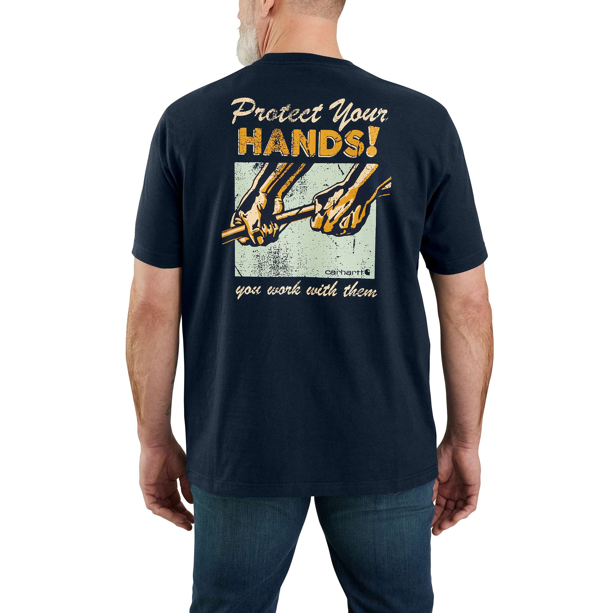 Carhartt Loose Fit Heavyweight Short-Sleeve Pocket Hands Graphic T-Shirt