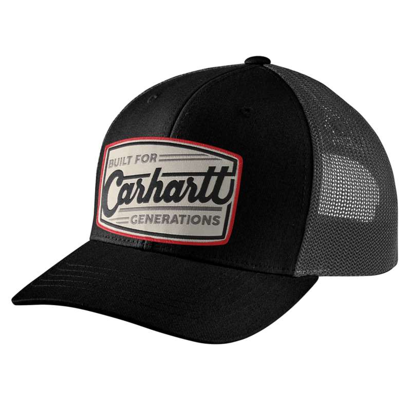 Carhartt  Black Canvas Mesh-Back Built Patch  Cap