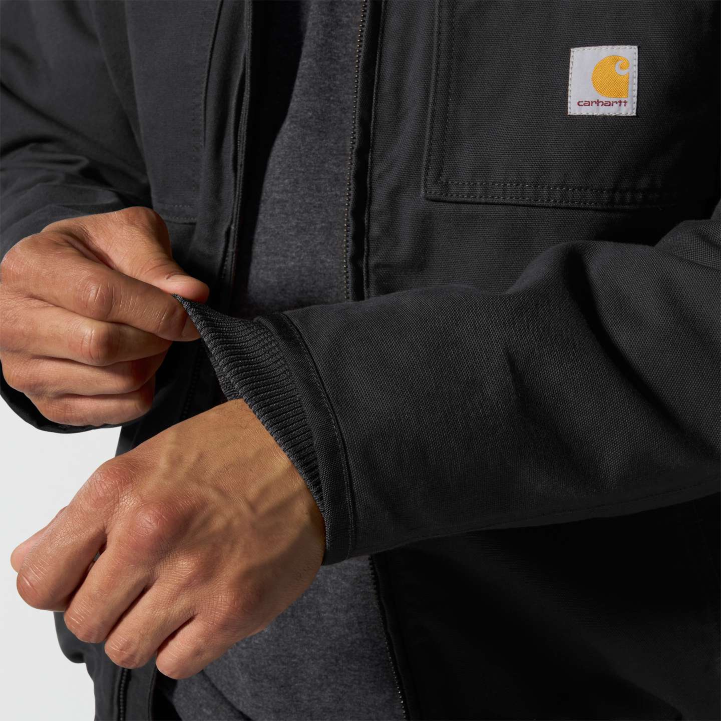Мужская куртка Carhartt Bartlett Active Jac из вощёного хлопка, цвет: Чёрный — фото 6