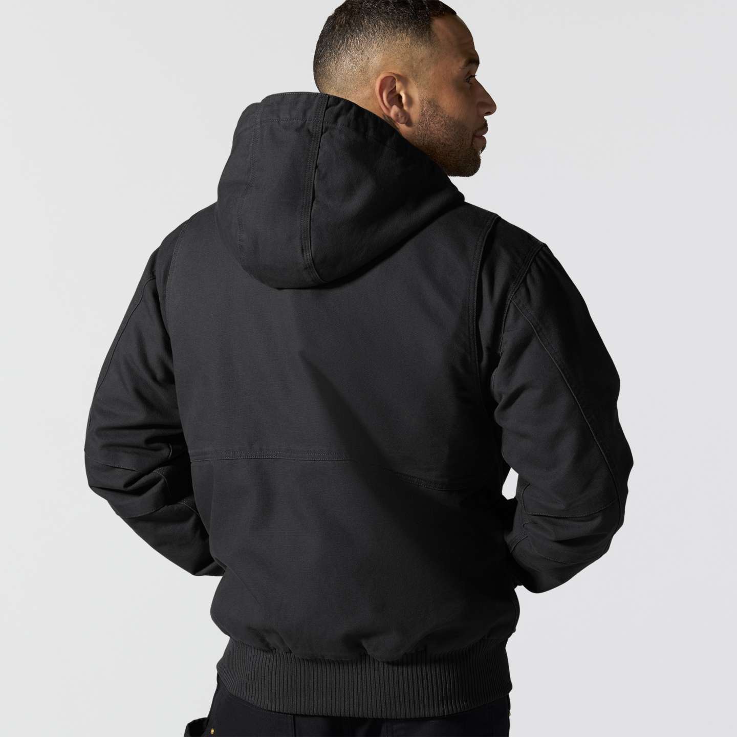 Мужская куртка Carhartt Bartlett Active Jac из вощёного хлопка, цвет: Чёрный — фото 2
