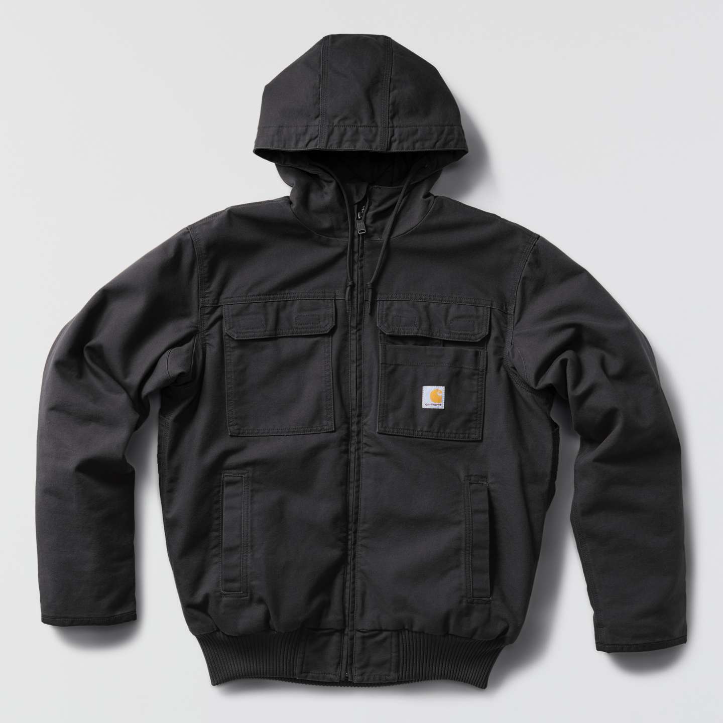 Мужская куртка Carhartt Bartlett Active Jac из вощёного хлопка, цвет: Чёрный — фото 7