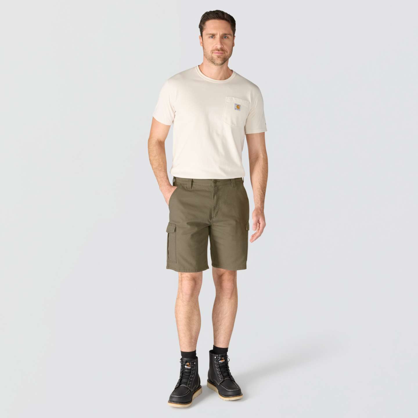 Мужские шорты Carhartt Relaxed 9" Rigby Cargo Short, цвет: Оливковый — фото 4