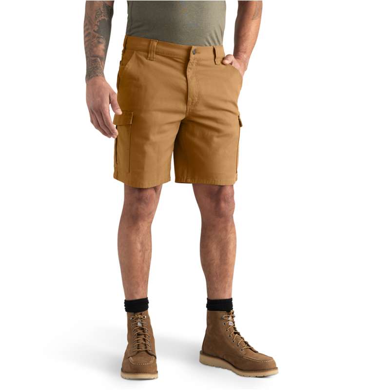 Carhartt  Carhartt Brown Rugged Flex® Relaxed Fit 9" Canvas Cargo Work Short