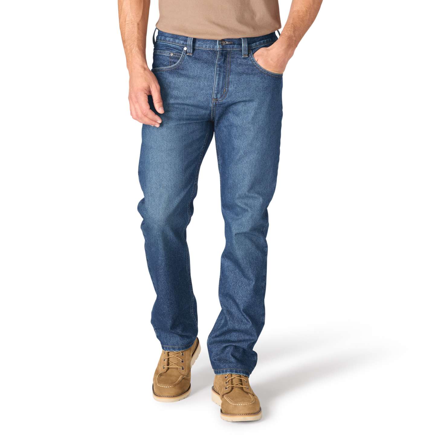 Мужские джинсы Carhartt Slim Straight Rugged Flex® Jean, цвет: Forge — фото 1