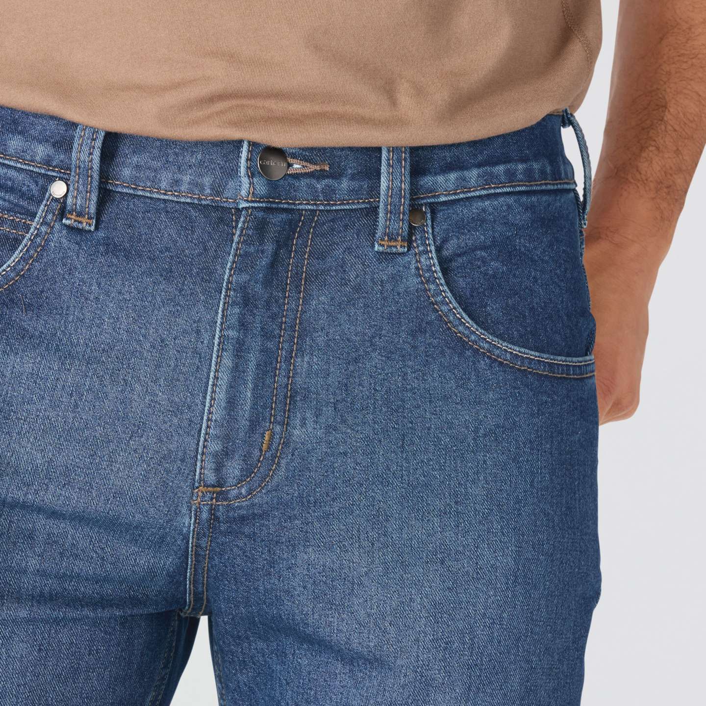 Мужские джинсы Carhartt Slim Straight Rugged Flex® Jean, цвет: Forge — фото 3