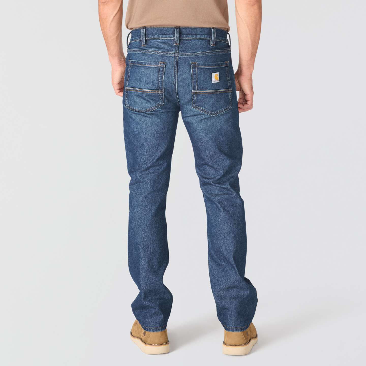 Мужские джинсы Carhartt Slim Straight Rugged Flex® Jean, цвет: Forge — фото 2
