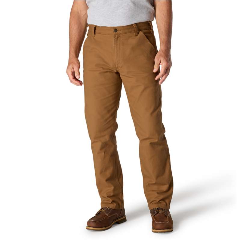 Carhartt  Carhartt Brown Loose Straight Rugged Flex® Duck Dungaree Work Pants