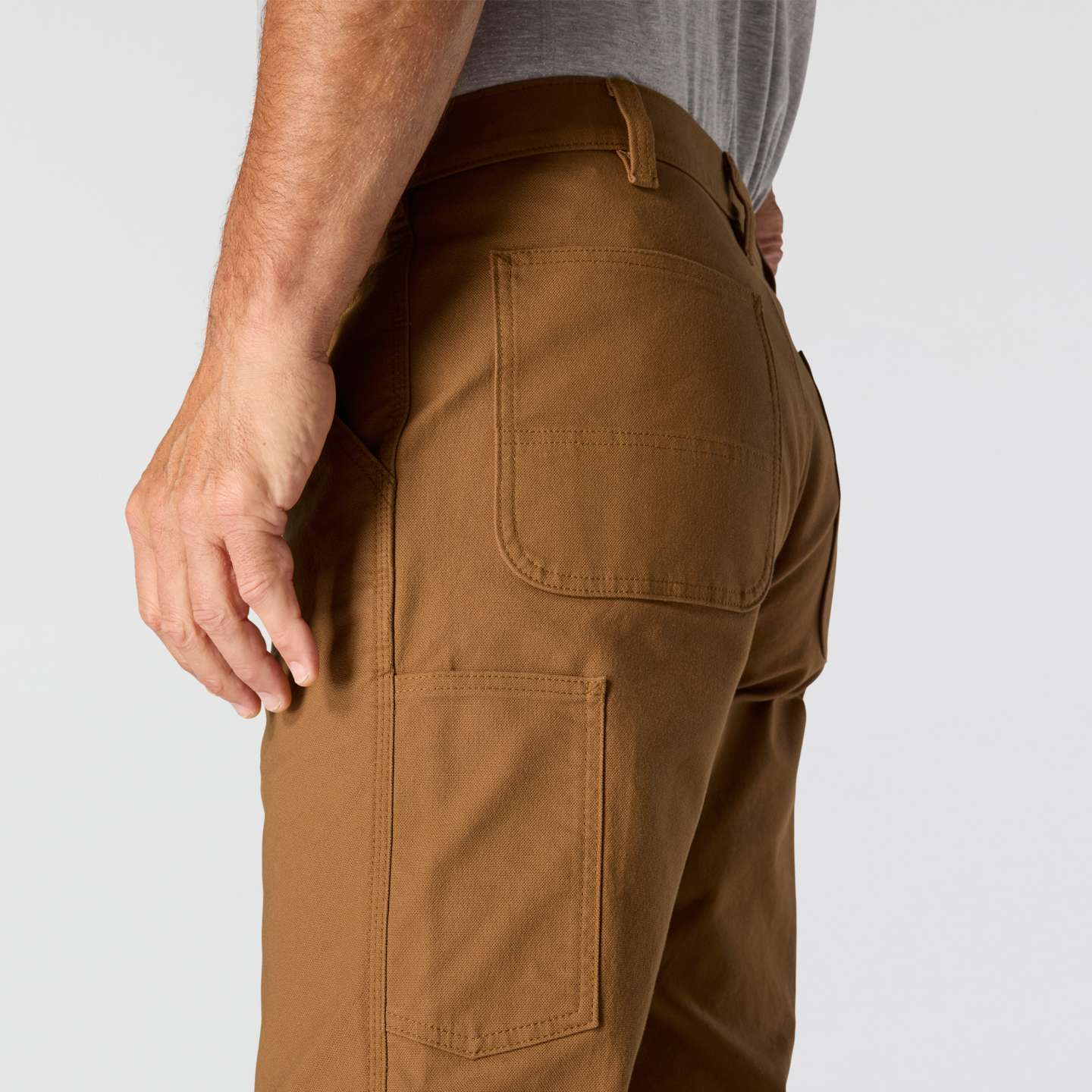Мужские брюки Carhartt Loose Straight Rugged Flex™ Duck Dungaree, цвет: Коричневый — фото 3
