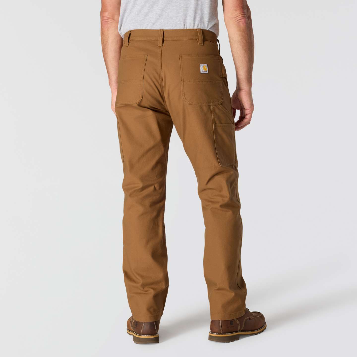 Мужские брюки Carhartt Loose Straight Rugged Flex™ Duck Dungaree, цвет: Коричневый — фото 2