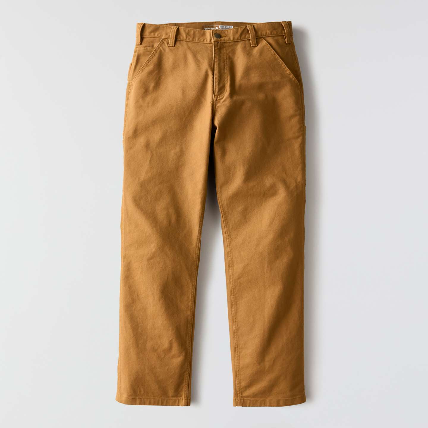 Мужские брюки Carhartt Loose Straight Rugged Flex™ Duck Dungaree, цвет: Коричневый — фото 7