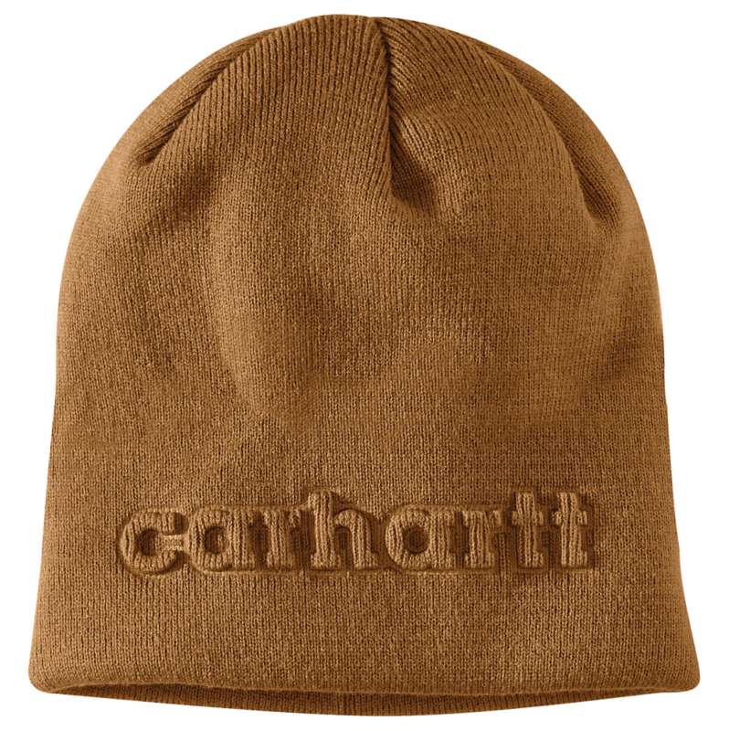 Carhartt  Carhartt Brown Embossed Beanie