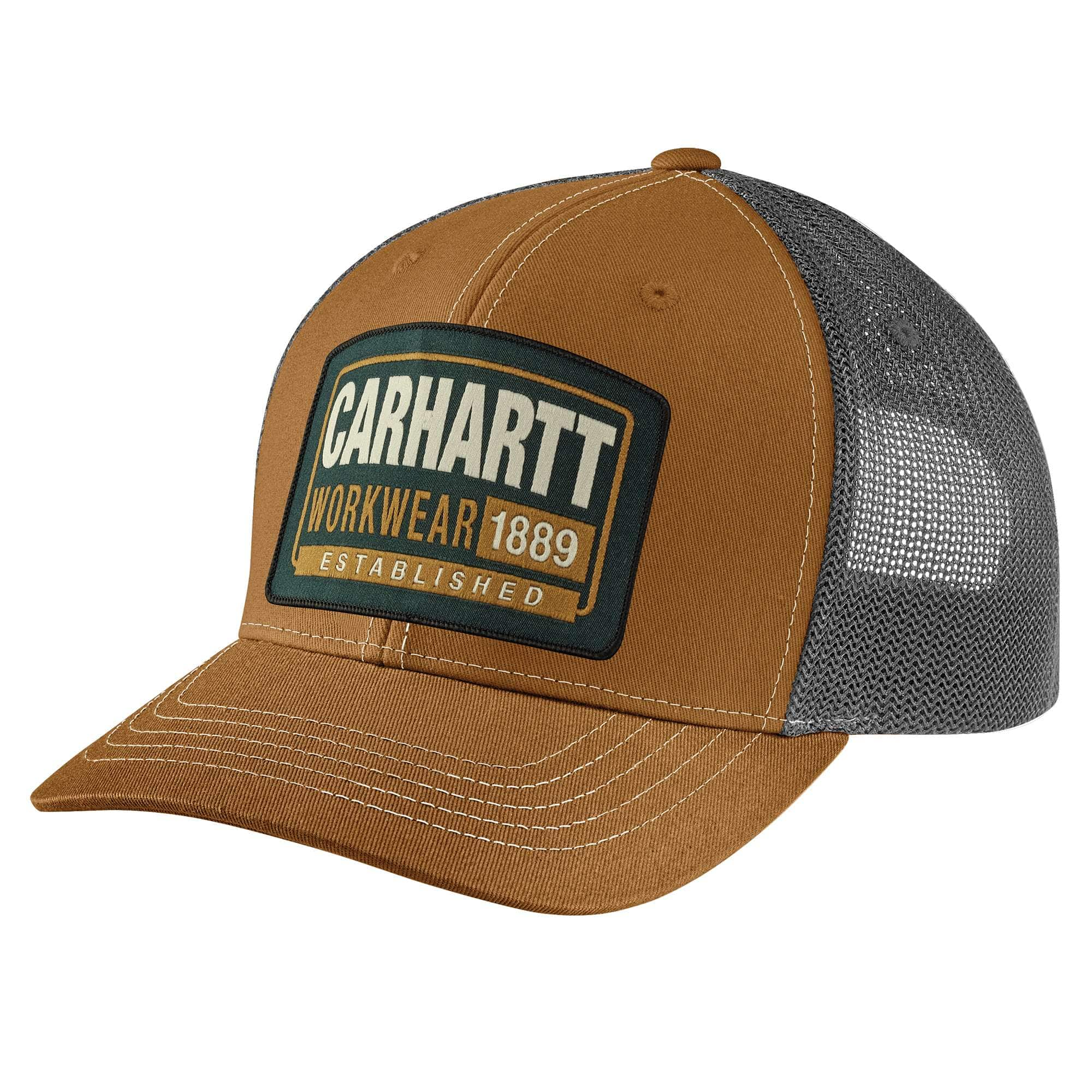 AH7004 M Cnvs MshBck Wrkwr Patch Cap-Carhartt