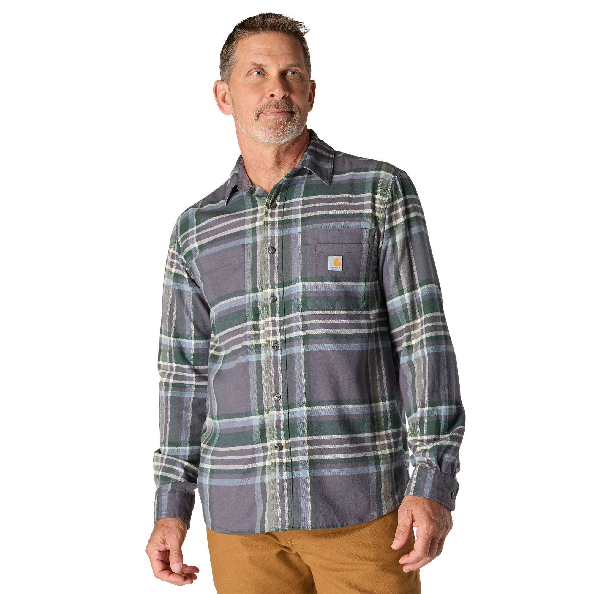 Additional thumbnail 1 of Rugged Flex™ Relaxed Fit Midweight Flannel Long-Sleeve Plaid Shirt
