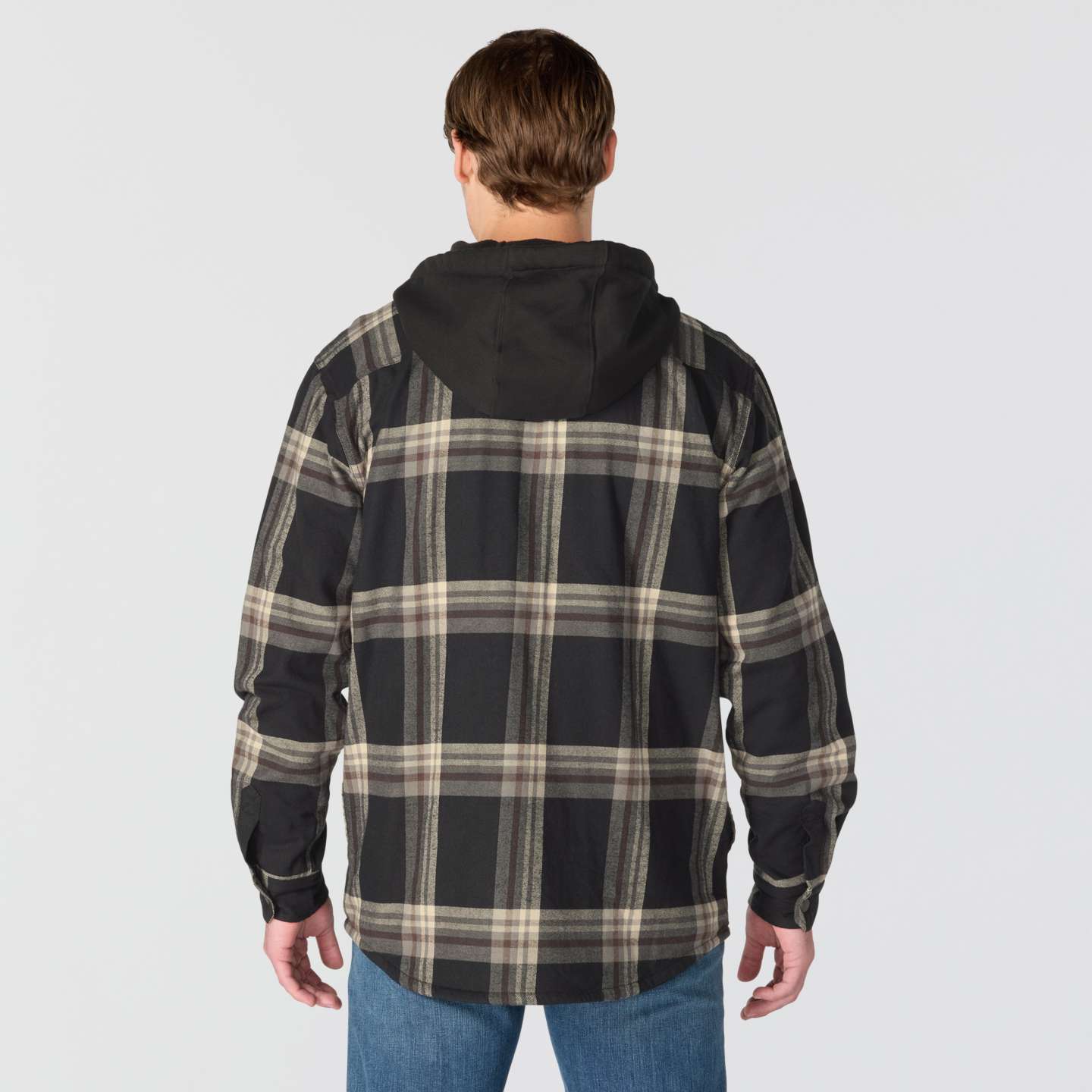 Мужская рубашка Carhartt Hamilton Relaxed Plaid Shirt Jac, цвет: Чёрный / Серый — фото 5