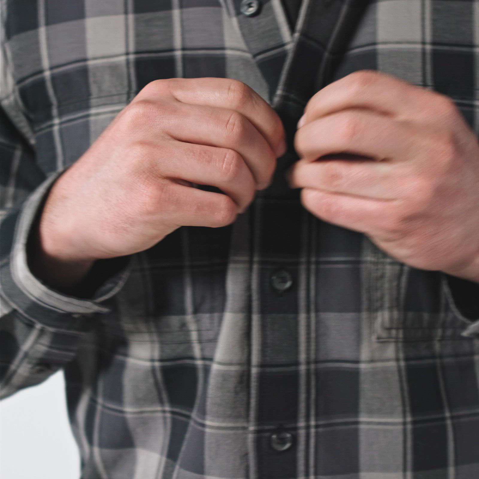 Additional thumbnail 2 of Loose Fit Midweight Chambray Long-Sleeve Plaid Shirt