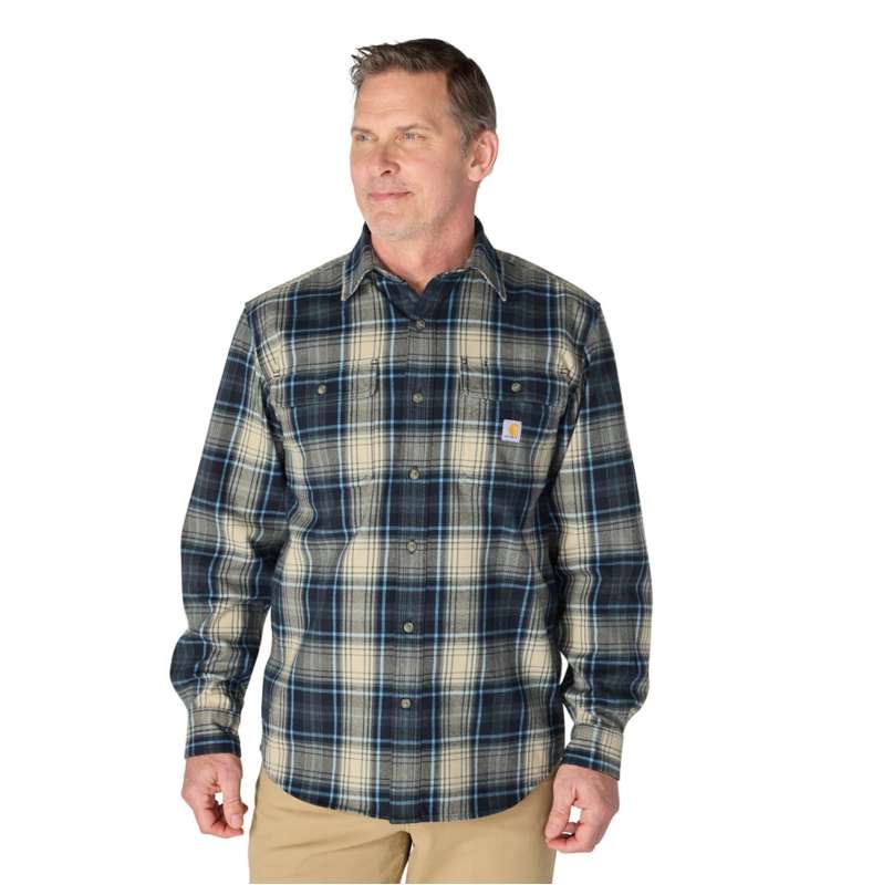 Carhartt  Navy Hubbard Loose LS Plaid Shirt