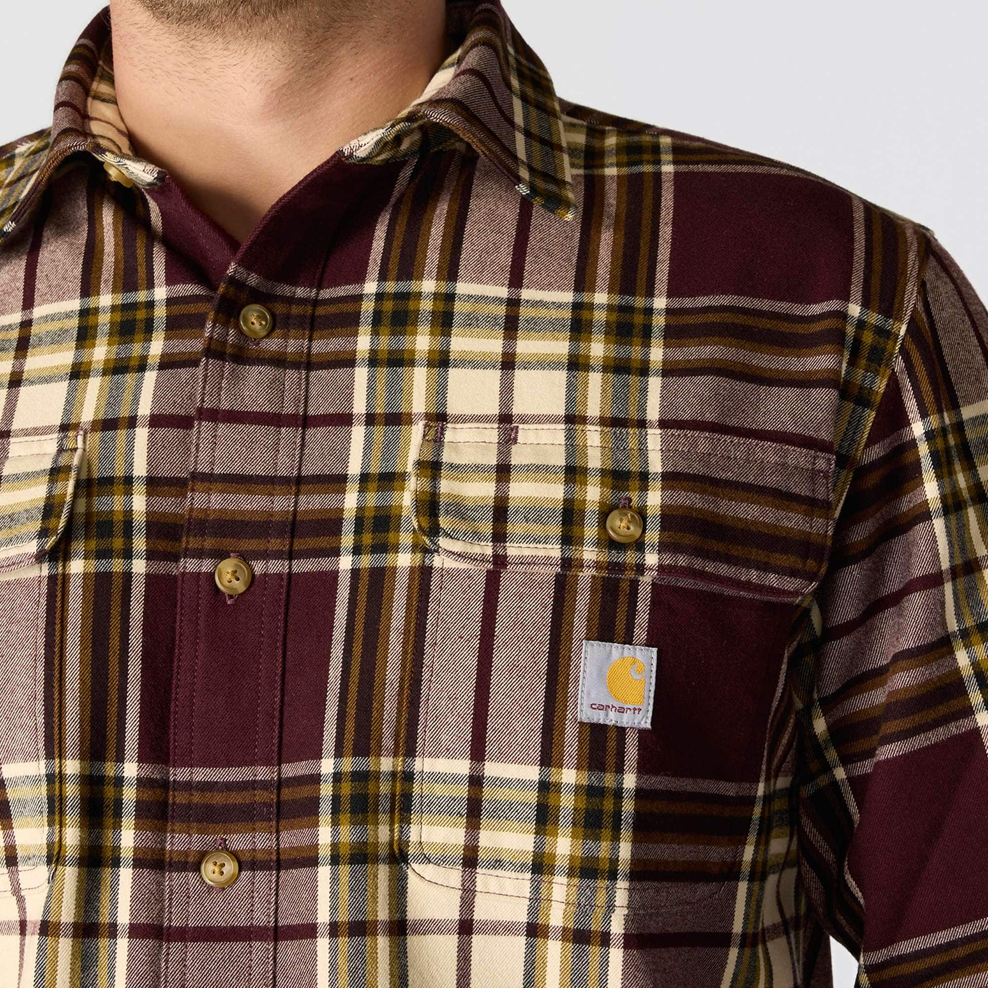 Additional thumbnail 2 of Loose Fit Heavyweight Flannel Long-Sleeve Plaid Shirt